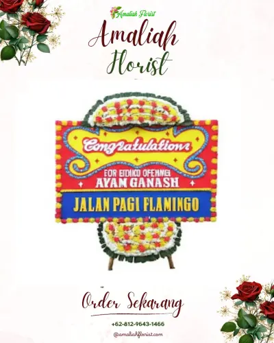 Bunga Papan Congratulation di Gang Buntu